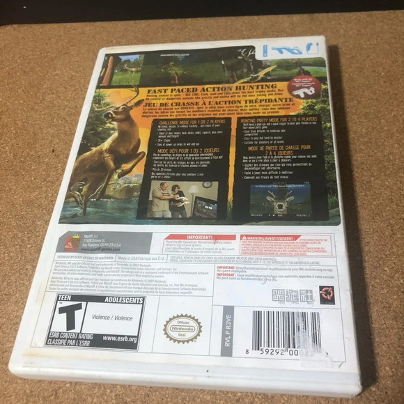 5/$25 Wii Deer Drive 2007  Disc Case Instruction Booklet Used Tested Works - Picture 2 of 5